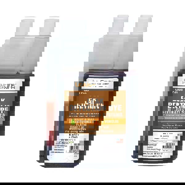 Automotive Leak Detection Dyes; Applications: Engine Oil;Transmission Fluid;Fuel; Engine Oil; Transmission Fluid; Fuel ; Container Size: 8 oz.; 8oz ; Container Type: Bottle